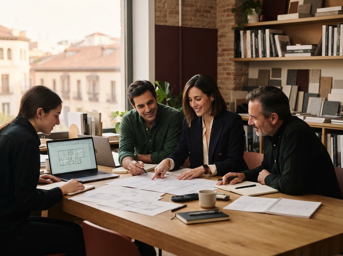 Dorado Fondanza — equipo analizando modelos de datos financieros en un entorno de trabajo remoto